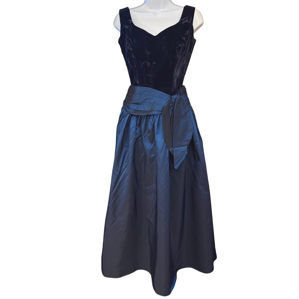 Vintage Alfred Angelo Formal Dress Velvet Taffeta Prom Gala Old Hollywood Union